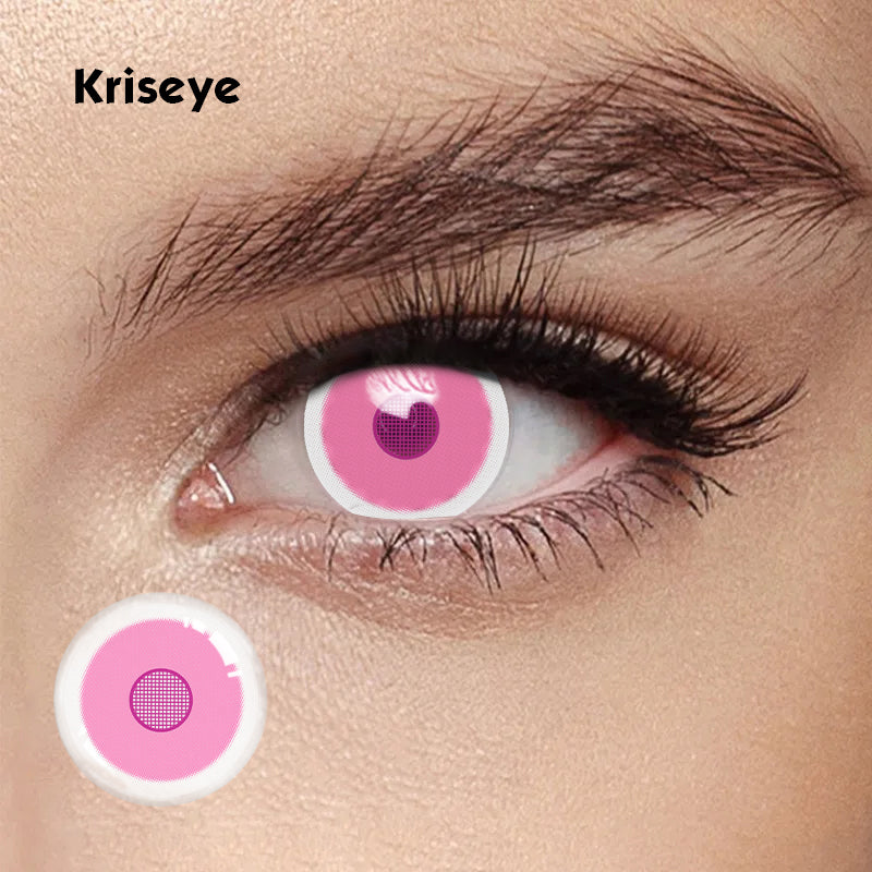 Cute Nezuko Eyes Pink Cosplay Contacts